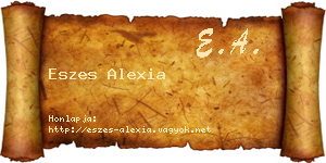 Eszes Alexia névjegykártya